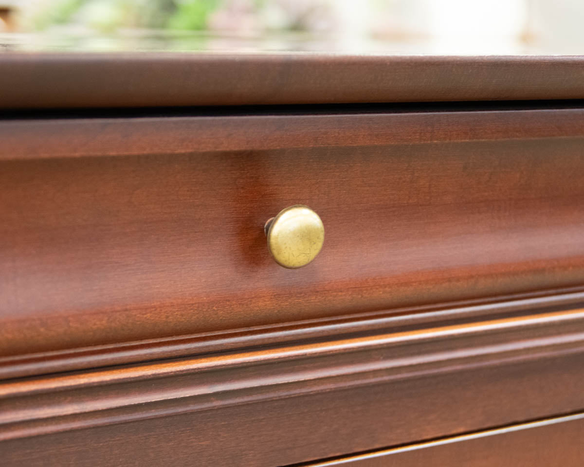 Louis Philippe 3-Door Server in Dark Cherry Finish