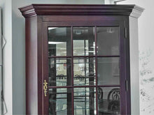 Hitchcock Lighted Corner Cabinet in Cherry