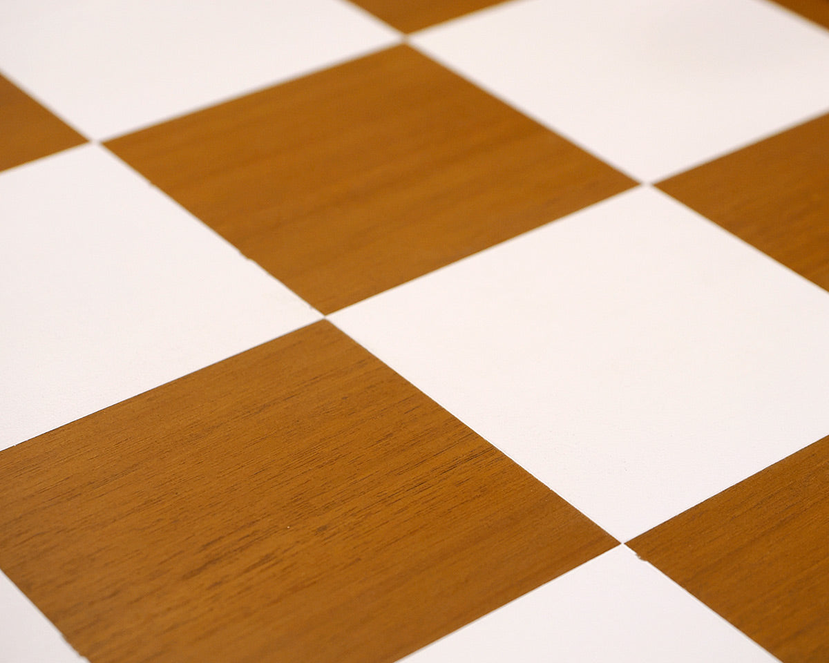 Oversized White and Light Brown Chess Set
