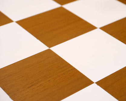 Oversized White and Light Brown Chess Set