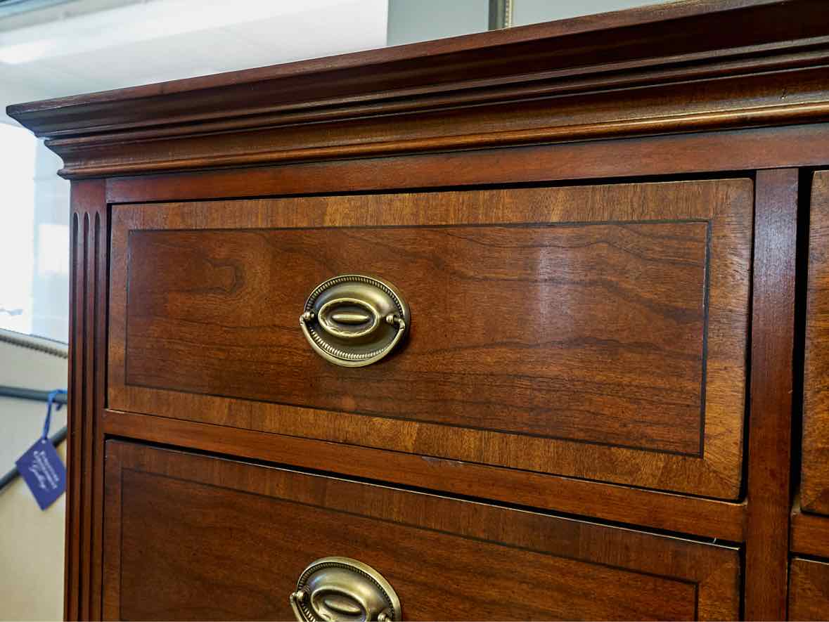 Lexington Palmer Home Collection Tall Chest in Mahogany with Brass Pulls