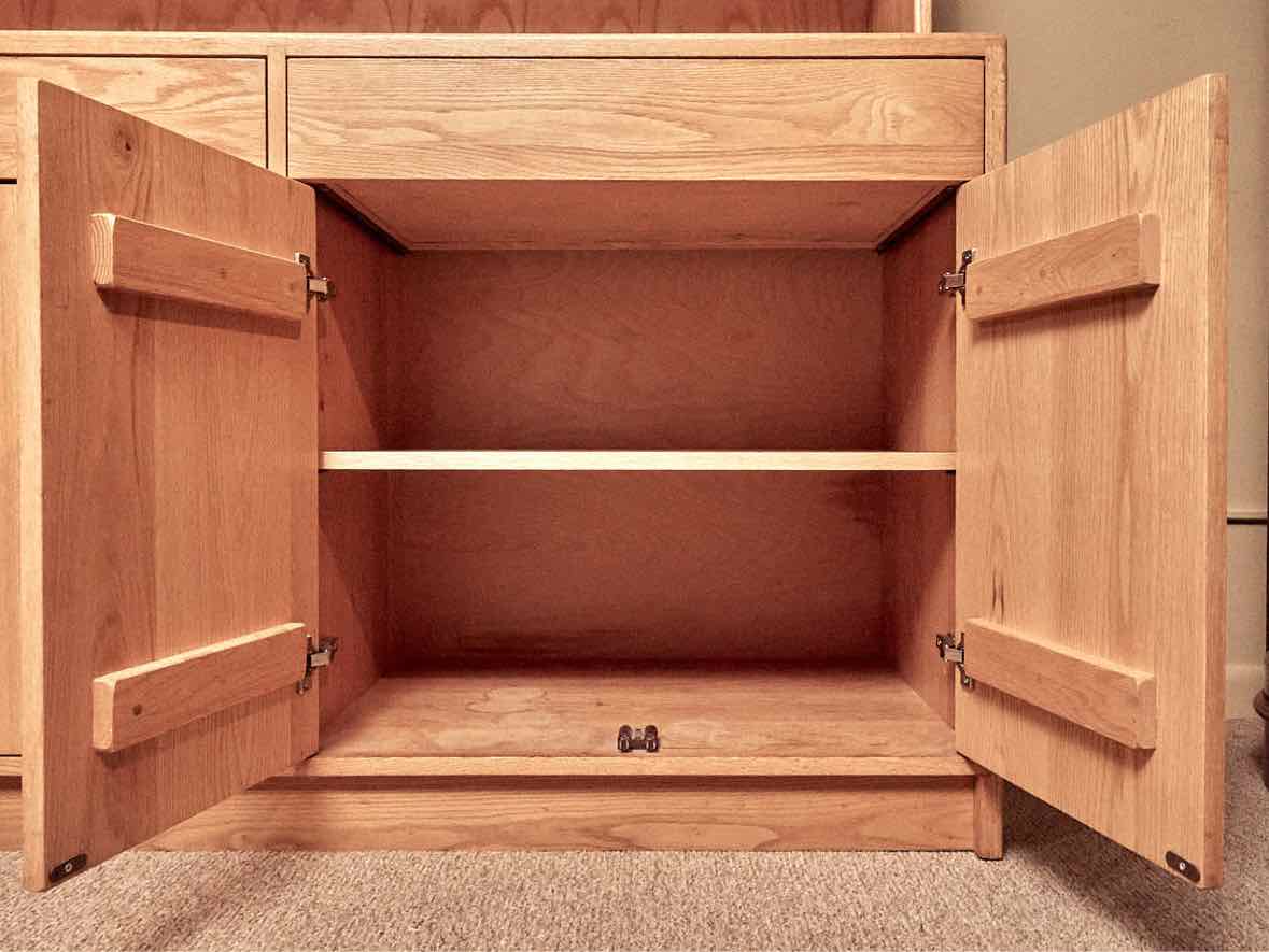 Lydon Furniture Oak China Cabinet with Glass Doors