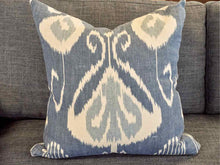 Blue & White Ikat Pillow