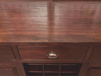 Boston Interiors Mahogany 3 Drawer & 2 Door Sideboard with Wine Bottle Rack