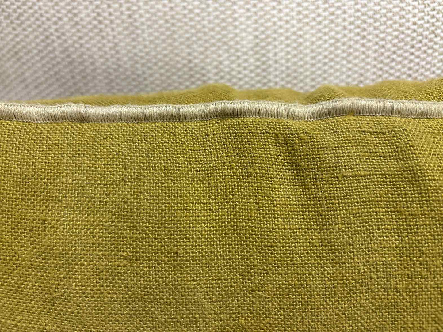 Haomy Bright Olive Linen Pillow