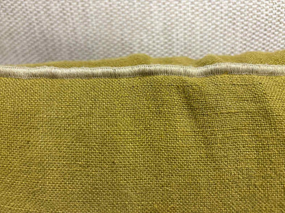 Haomy Bright Olive Linen Pillow
