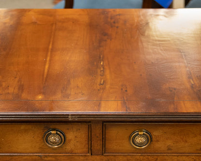 Yew Wood Rgency Style Drop Leaf Sofa Table