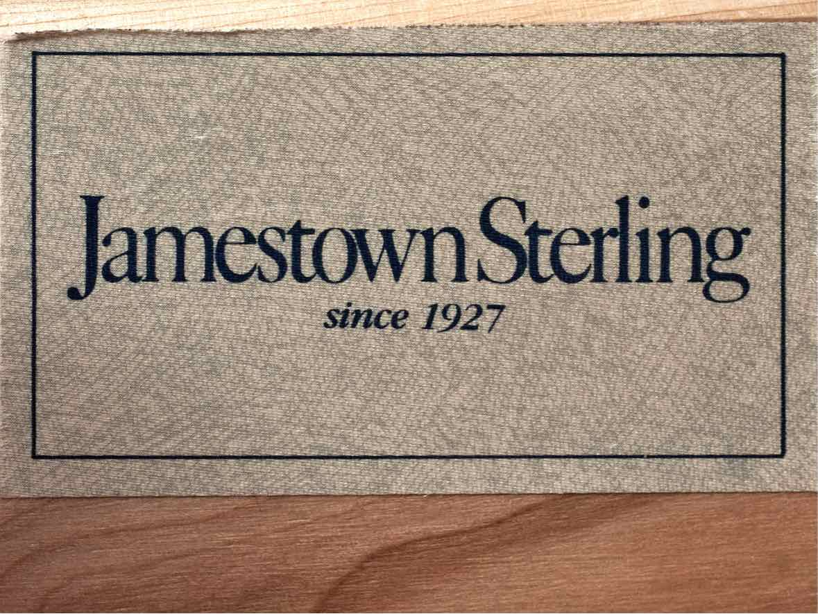 Jamestown Sterling Oak 5 Drawer Chest on Chest with Brass & Porcelian Handles