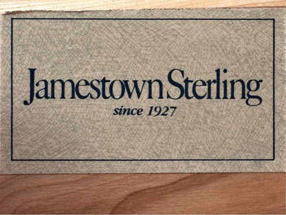 Jamestown Sterling Oak 5 Drawer Chest on Chest with Brass & Porcelian Handles
