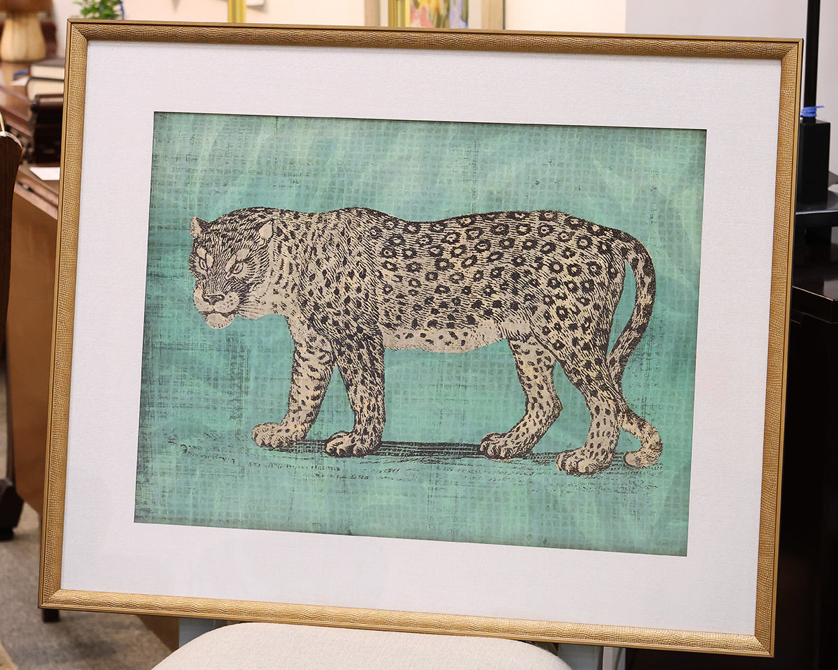 "Vintage Cats II" Matted Print in Antique Gold Frame