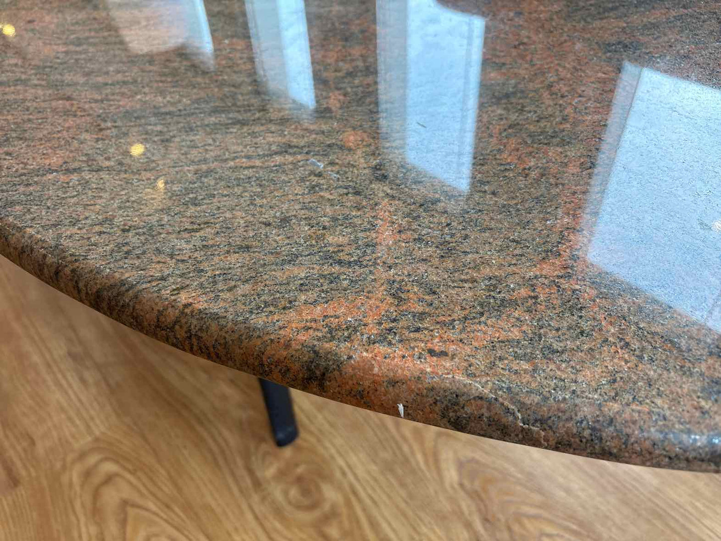 Oval Granite Top Cocktail Table