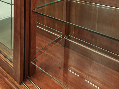Kincaid Cherry Display Cabinet w/Glass Slide Doors& 3 Drawers & 2 shelf Cabinet