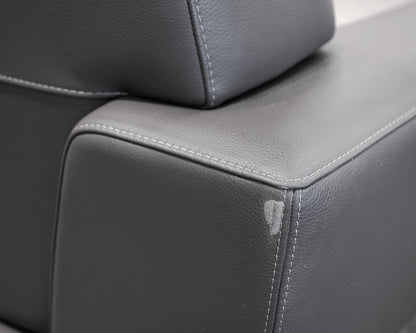 Gray Leather Roche Bobois Sofa