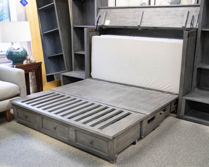 Bourne International Queen Murphy Bed W/ Bookcases