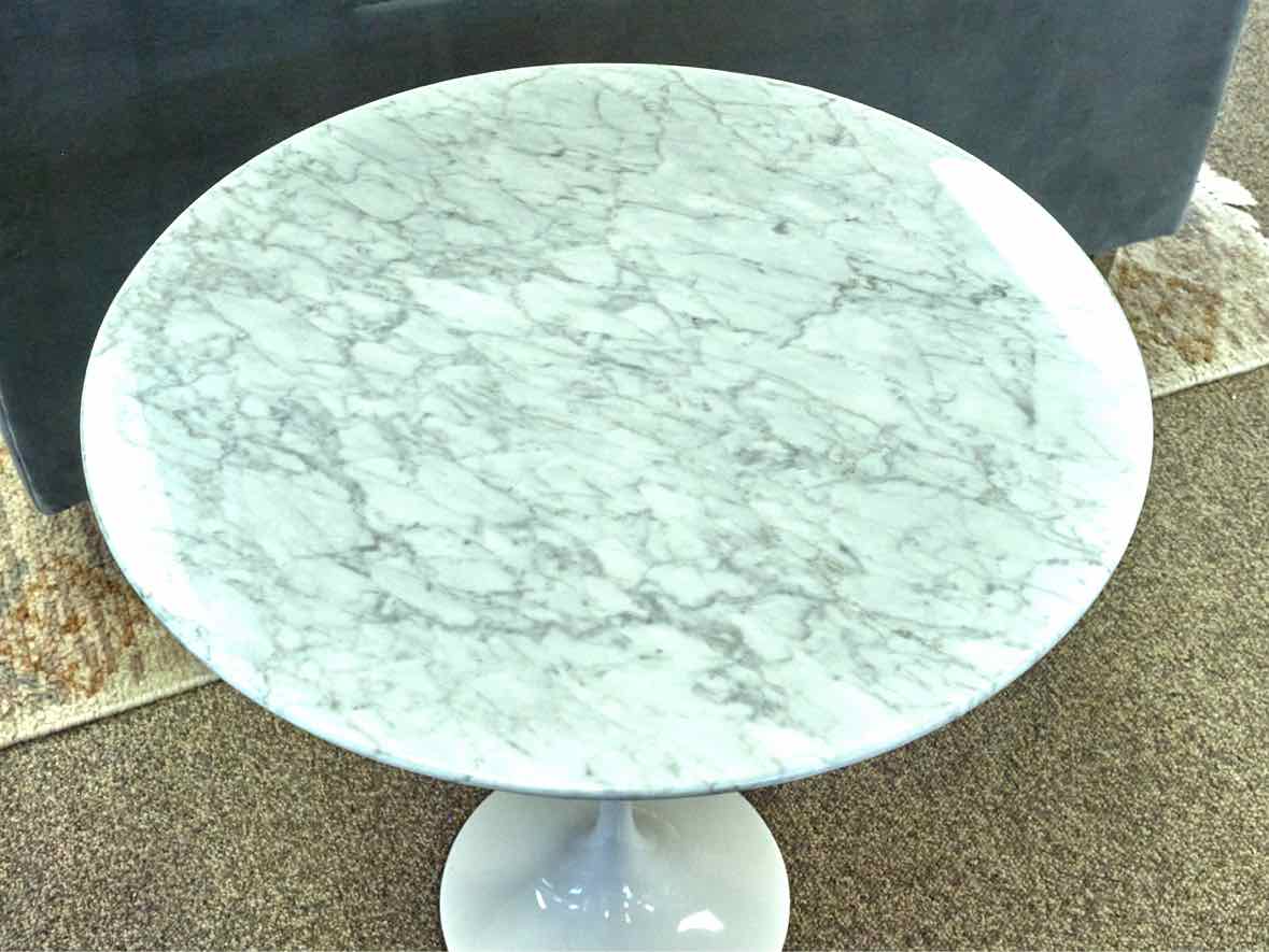 Pair of White Tulip Side Tables