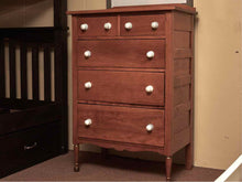 Solid Birch 5 Drawer Chest with Back Splash Top