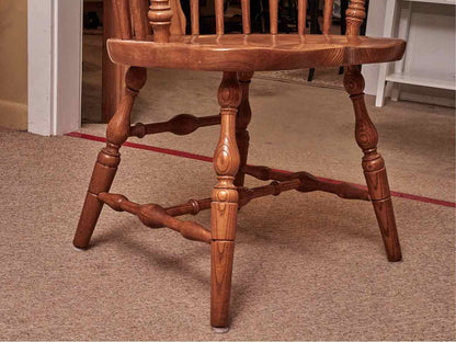 Bent Bros Colonial Oak Oval  Table & 6 Oak Windsor Chair Set