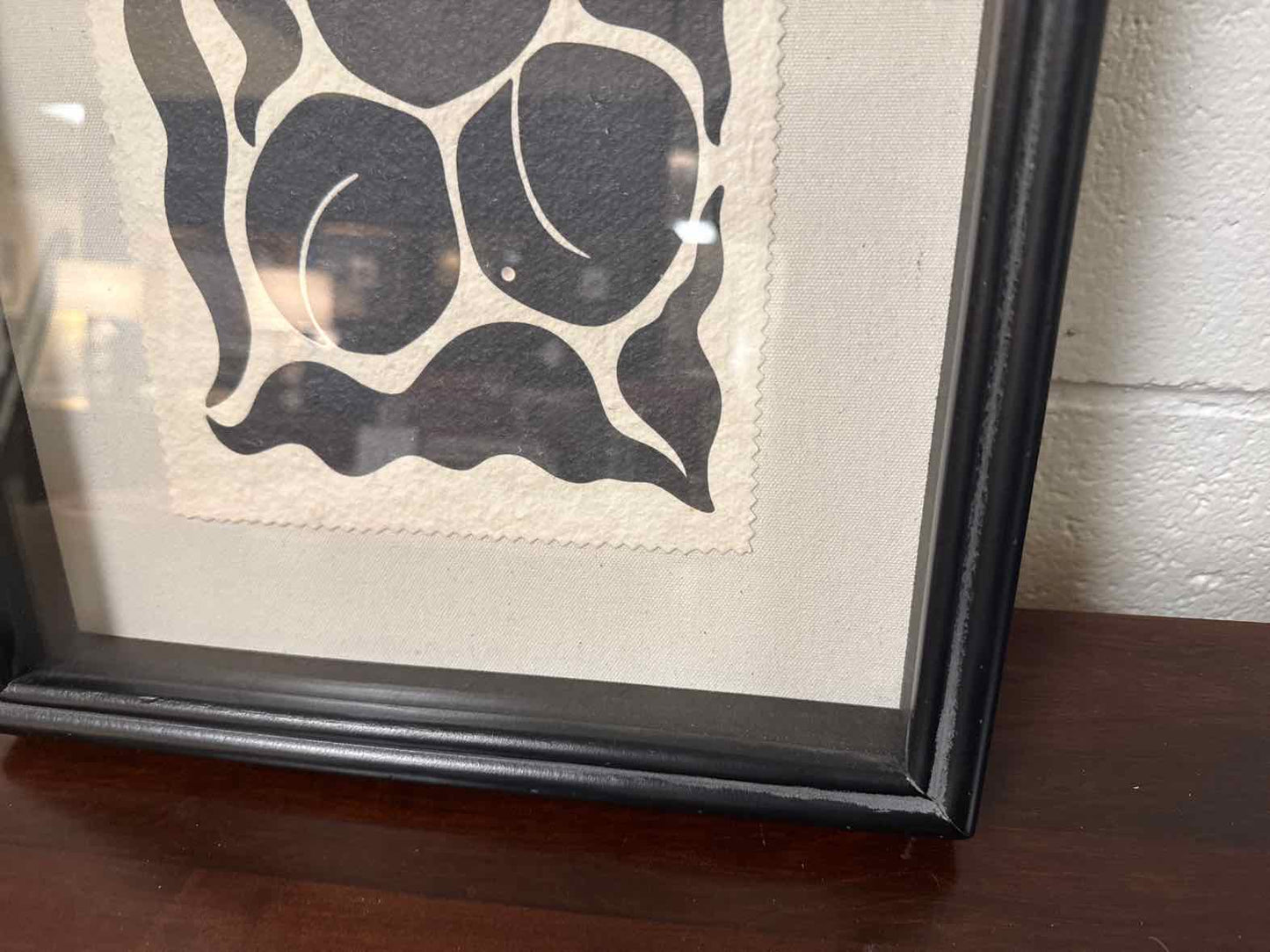 Black and White Peach Print