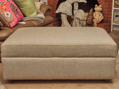 Crate & Barrel ' Barrett II' Storage Ottoman in Dove Grey Upholstery