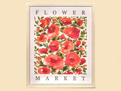 "Flower Market " Coral Blooms