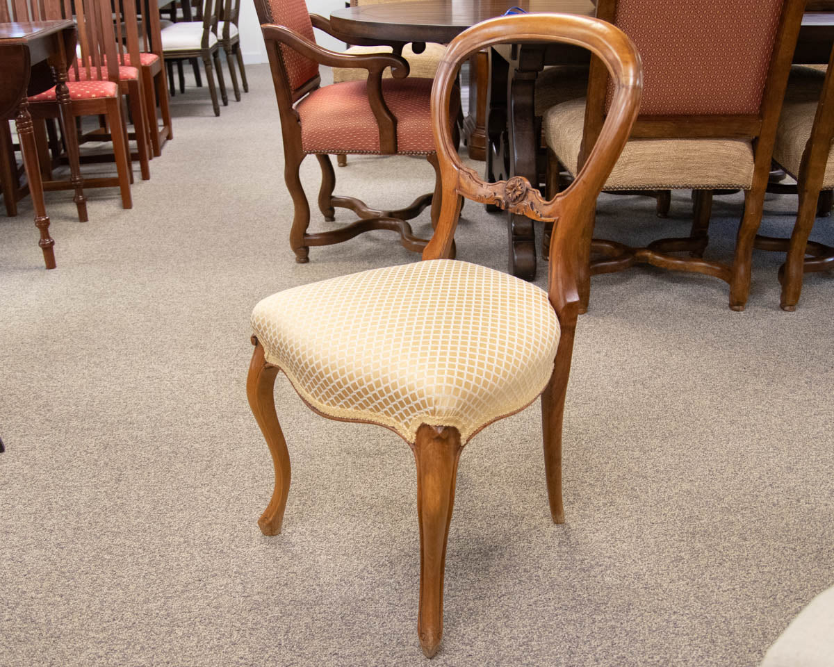 Set of Four Antique French Yewood Dining Chairs
