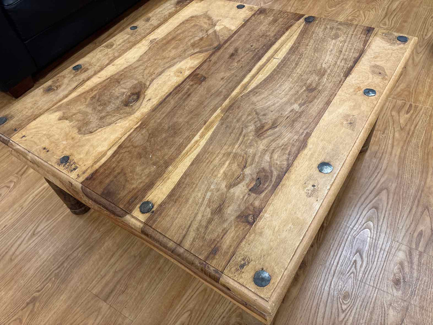Rustic Square Wooden Cocktail Table