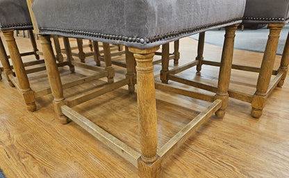 RH Set of 8 Empire Camelback Dining Chairs