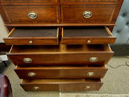 Lexington Palmer Home Collection Tall Chest in Mahogany with Brass Pulls