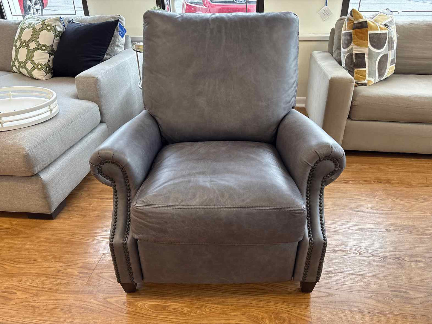 Pottery Barn 'James' Leather Recliner