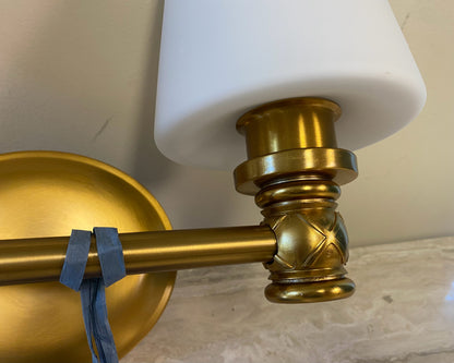 Visual Comfort Xavierre 2-Light Sconce in Burnished Brass
