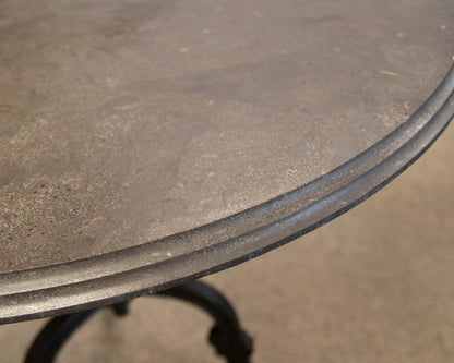 Four Hands Hughes Iron Bistro Table with Bluestone Top
