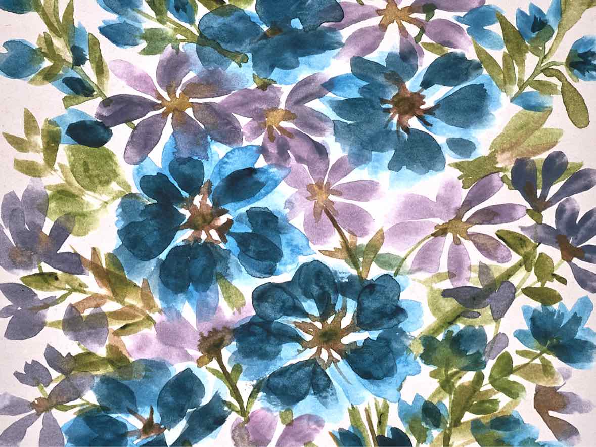 " Flower Market " Blue Blooms