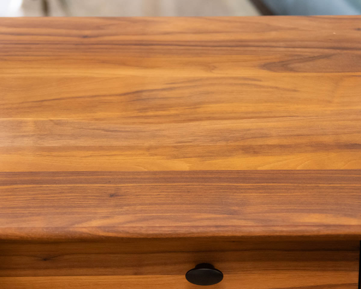 Crate & Barrel 'Kendal' Walnut 2 Drawer & 1 Door Credenza