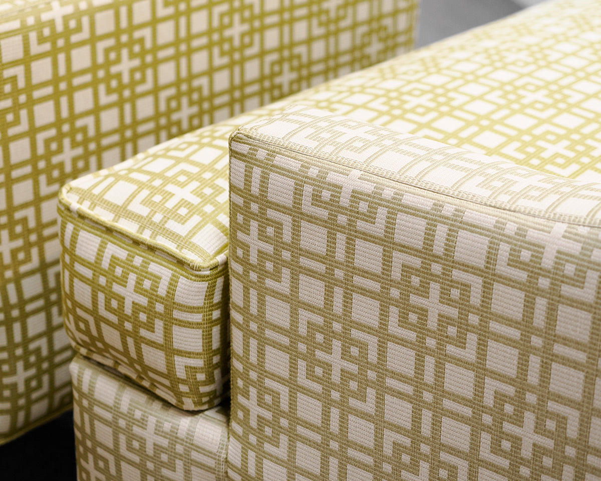 Pair of Ethan Allen Geometric Chairs