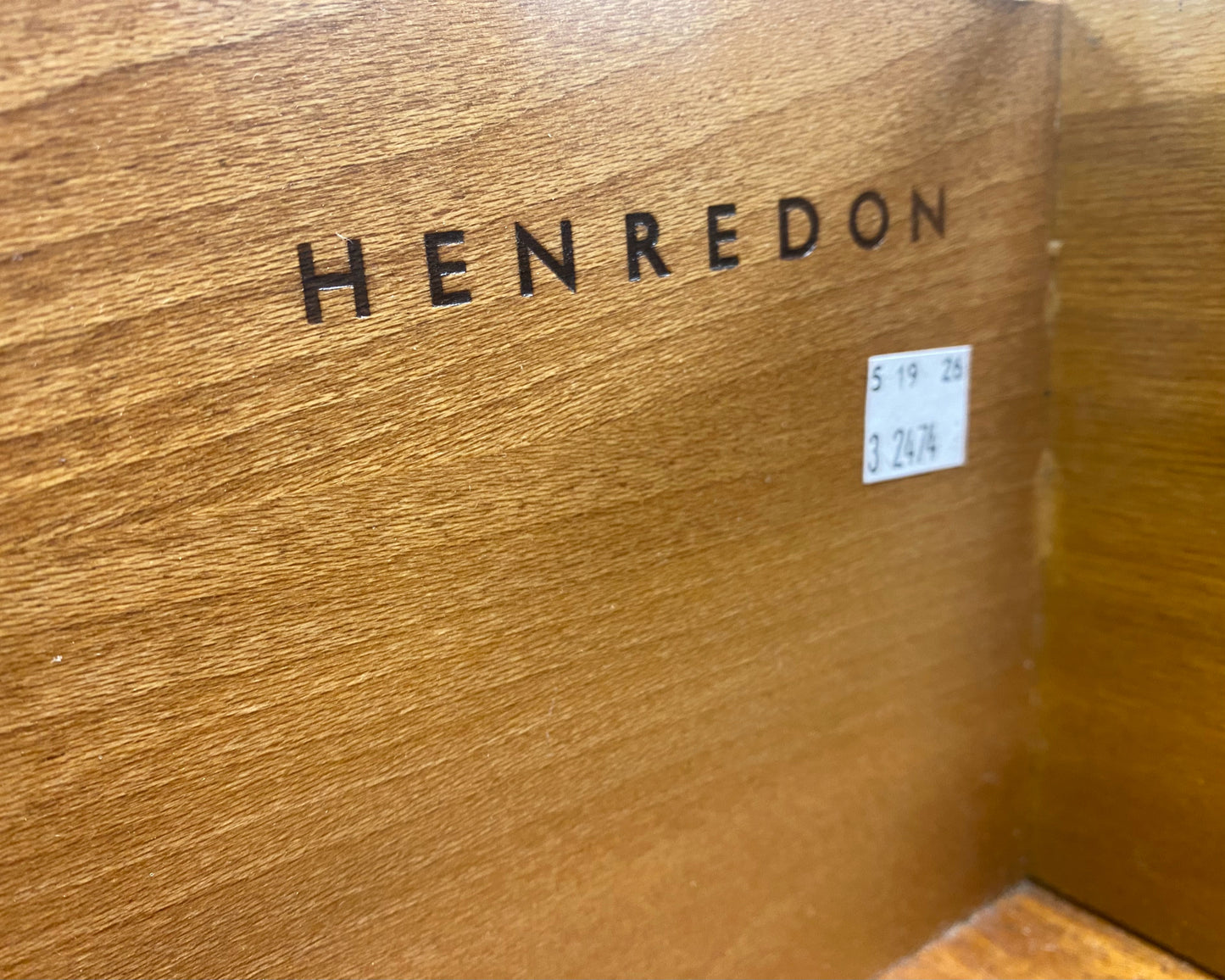 Henredon Mahogany 3-Drawer Chest with Brass Pulls