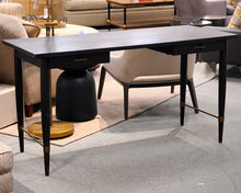 Crate & Barrel Black Two-Drawer Desk
