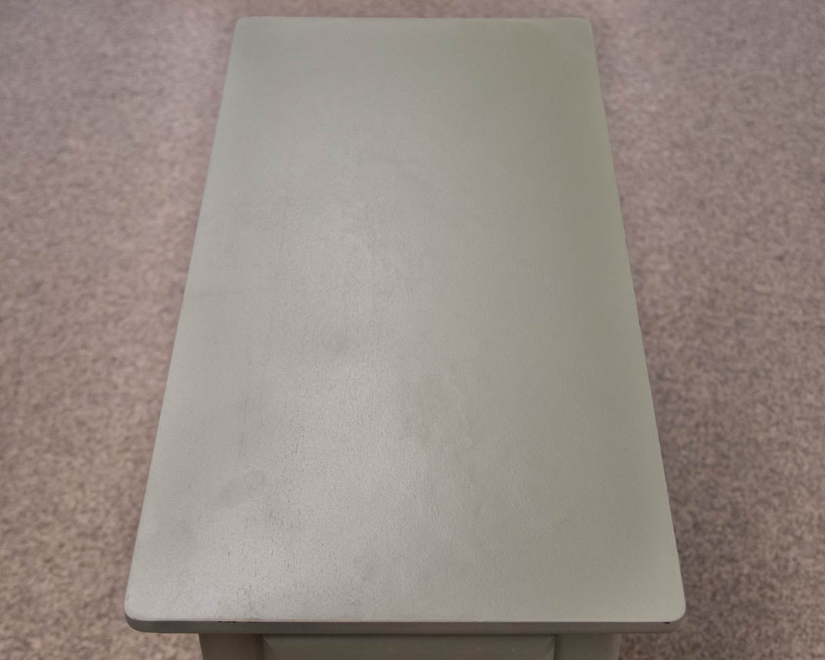 Pair Of Sage Green Nightstands W/ 1 Drawer And Lower Shelf