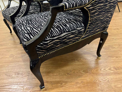 Caracole Pair of Zebra Wing Chairs