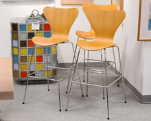 Set of 3 Fritz Hansen Bar Stools