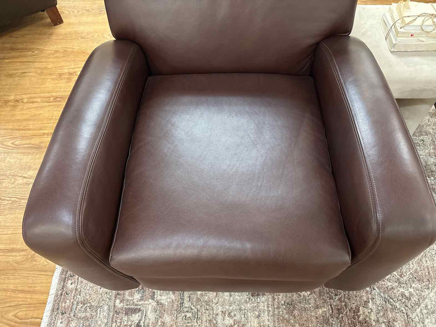 Barcalounger Chestnut Brown Leather Recliner