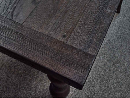 RH 19th C. Oak Baluster Dining Table & Set of 6 English Schoolhouse Side Chairs