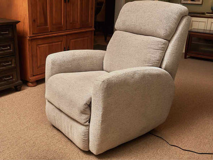 Southern Motion Inc  Power Recliner In Ivory Gray  Upholstery