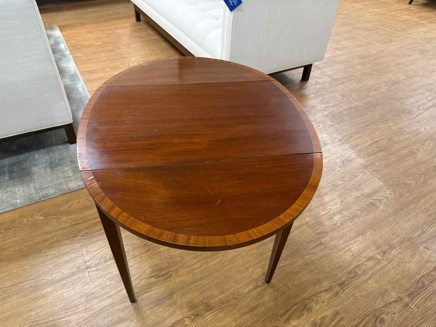 Mahogany Inlaid Drop Leaf Side Table