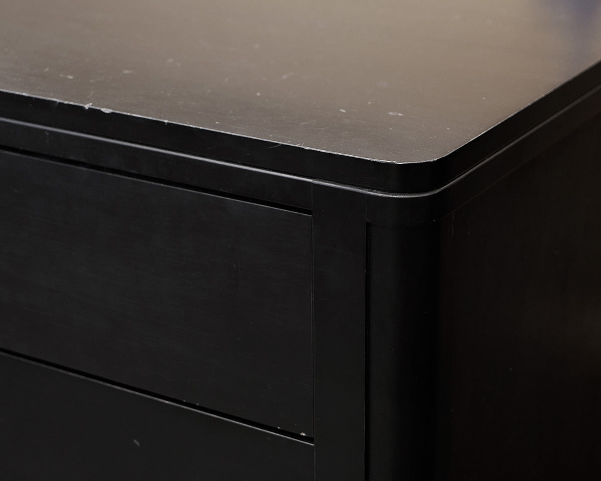 Crate & Barrel Black 6-Drawer Desser
