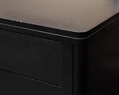 Crate & Barrel Black 6-Drawer Desser