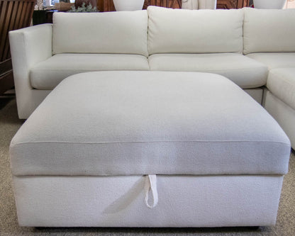 Pottery Barn 'Jake' Three Piece Square Sectional W/ Storage Ottoman