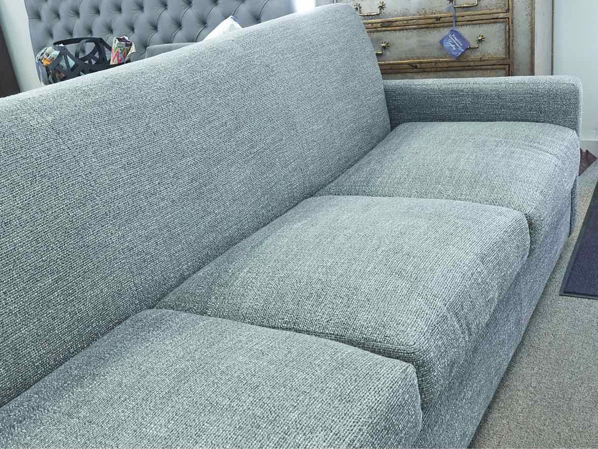 TCS Designs 3 Custom  Seat Sofa in "Tiko Storm' Upholstery