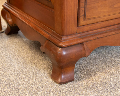 Cherry 9 Drawer Dresser w/ Brass Hardware