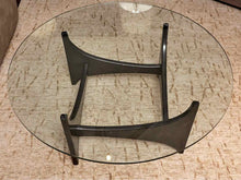 Adrian Pearsall Style Round Glass Cocktail Table