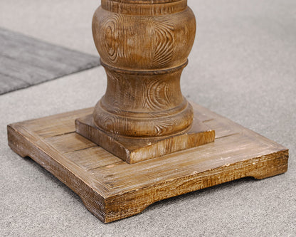 Arhaus Rustic Round Marble Top Side Table